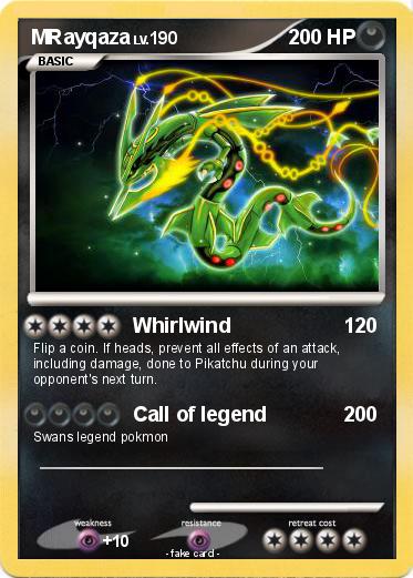 Pokémon MRayqaza - Whirlwind - My Pokemon Card