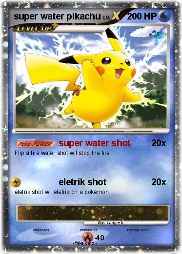 Pokemon super water pikachu
