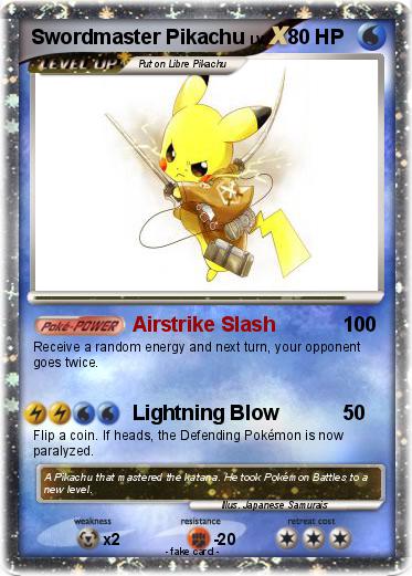 Pokemon Swordmaster Pikachu