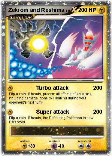 Pokemon Zekrom and Reshima