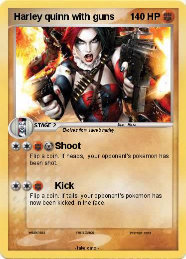 Pokemon Harley quinn with guns