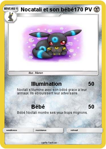 Pokemon Nocatali et son bébé