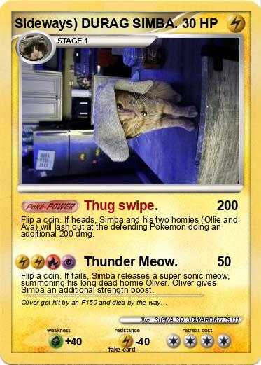 Pokemon Sideways) DURAG SIMBA.