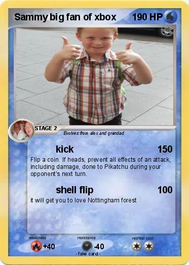 Pokemon Sammy big fan of xbox
