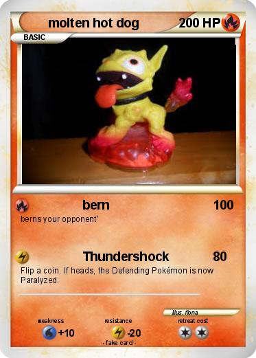 Pokemon molten hot dog