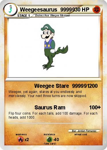 Pokemon Weegeesaurus  99999