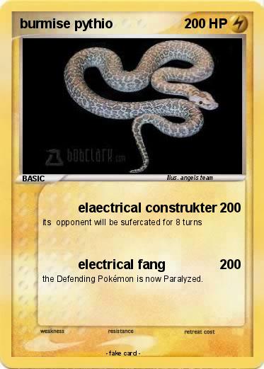 Pokemon burmise pythio
