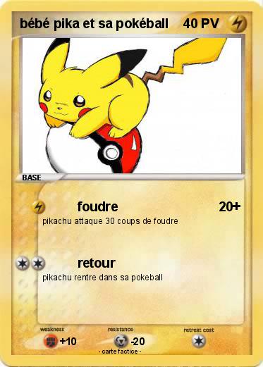 Pokemon bébé pika et sa pokéball