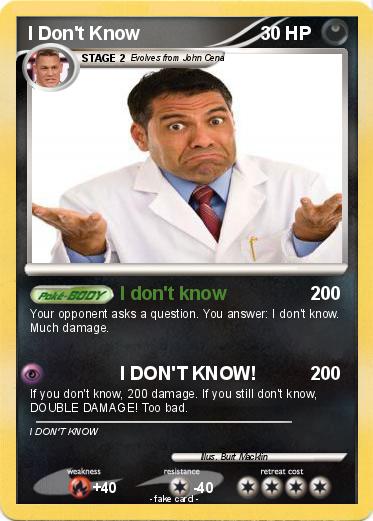 Pokemon I Don't Know