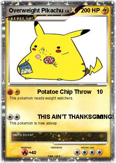 Pokemon Overweight Pikachu