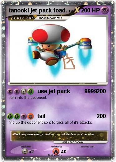 Pokemon tanooki jet pack toad.