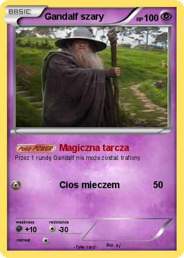 Pokemon Gandalf szary