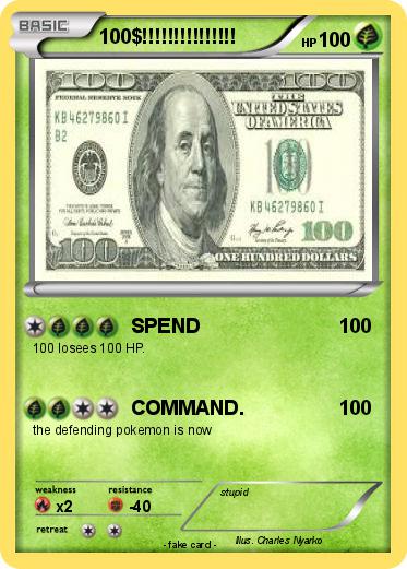 Pokemon 100$!!!!!!!!!!!!!!!