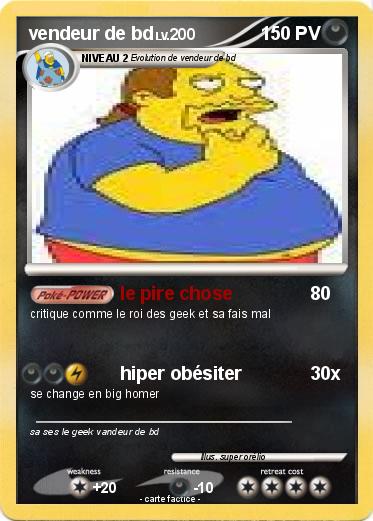 Pokemon vendeur de bd