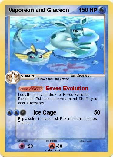 Pokemon Vaporeon and Glaceon