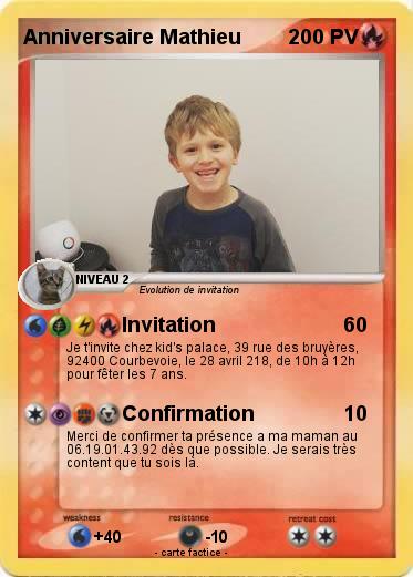 Pokemon Anniversaire Mathieu