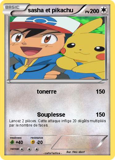 Pokemon sasha et pikachu