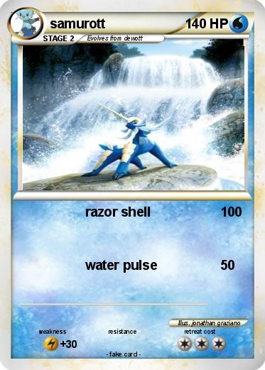 Pokémon samurott 423 423 - razor shell - My Pokemon Card