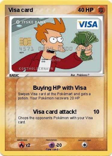 Pokemon Visa card