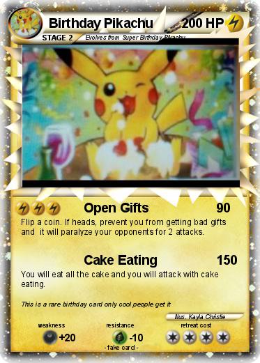Pokemon Birthday Pikachu