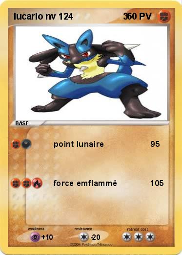 Pokemon lucario nv 124                    3