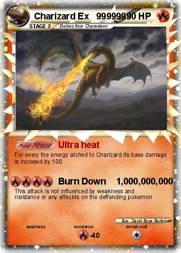 Pokemon Charizard Ex   9999999