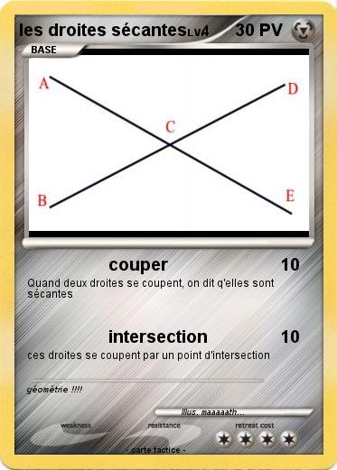 Pokemon les droites sécantes