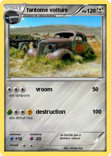 Pokemon fantome voiture