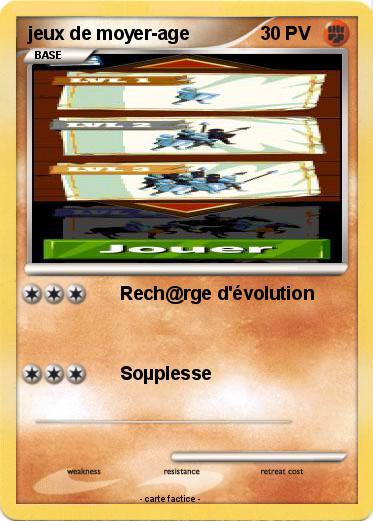 Pokemon jeux de moyer-age