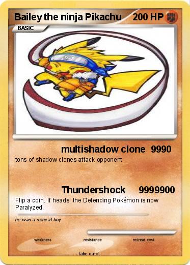 Pokemon Bailey the ninja Pikachu