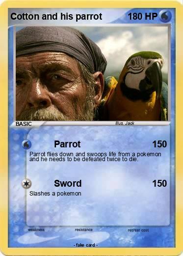 Pokemon Cotton and his parrot