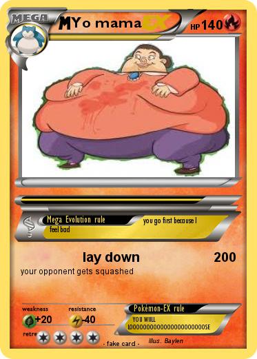 Pokémon Yo Mama 565 565 Lay Down My Pokemon Card