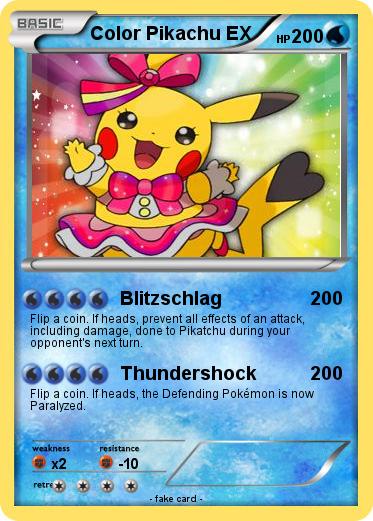 Pokemon Color Pikachu EX