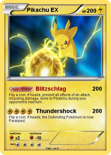 Pokemon Pikachu EX