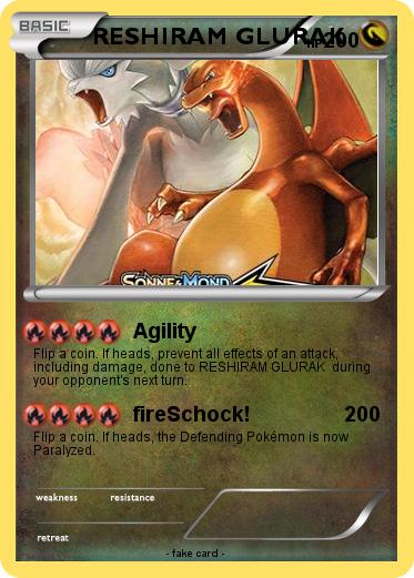 Pokemon RESHIRAM GLURAK