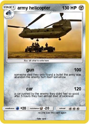 Pokemon army helicopter