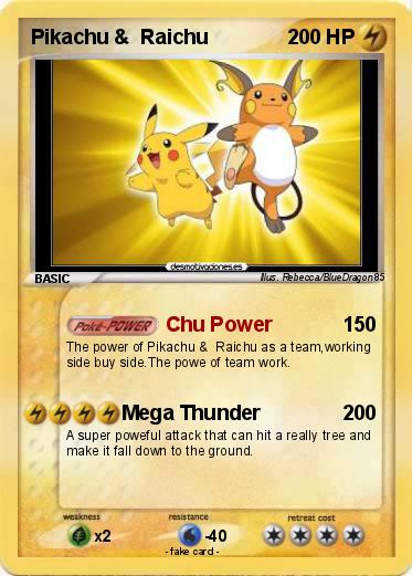 Pokemon Pikachu &  Raichu