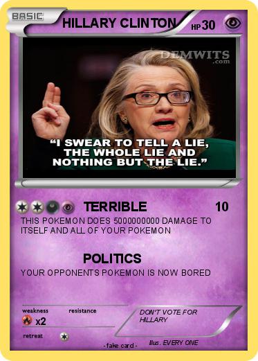 Pokemon HILLARY CLINTON