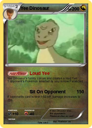 Pokemon Yee Dinosaur