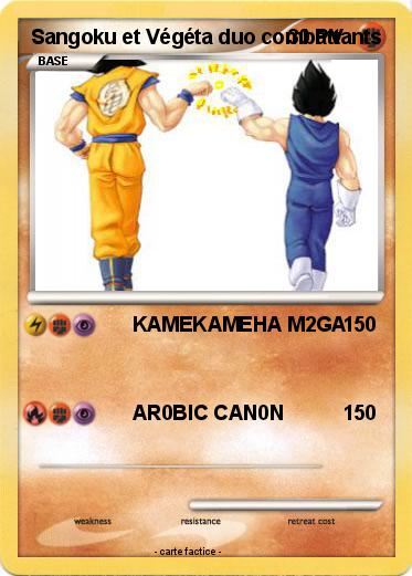 Pokemon Sangoku et Végéta duo combattants