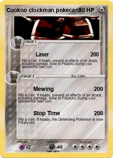 Pokemon Cuokoo clockman pokecard