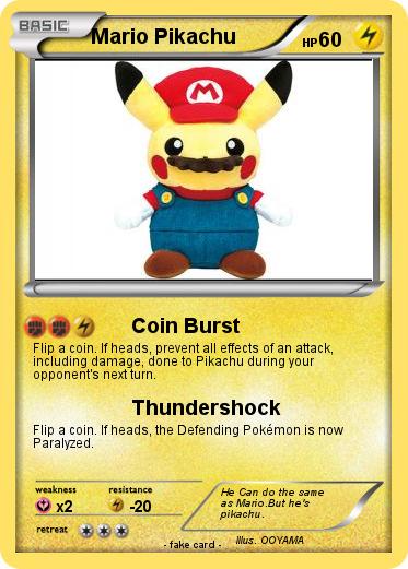 Pokemon Mario Pikachu