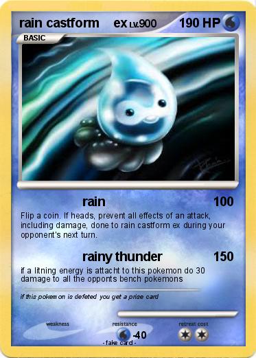 Pokemon rain castform    ex