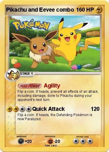 Pokemon Pikachu and Eevee combo