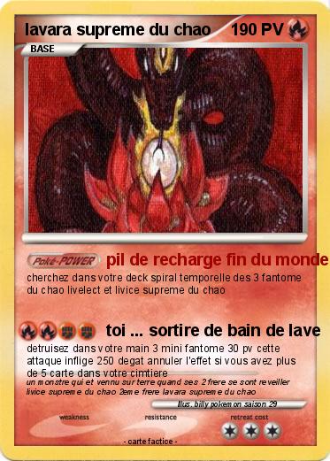 Pokemon lavara supreme du chao