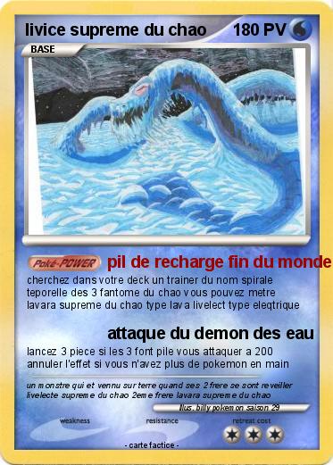 Pokemon livice supreme du chao