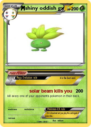 Pokemon shiny oddish gx