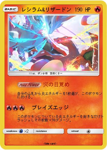 Pokemon レシラム&リザードン