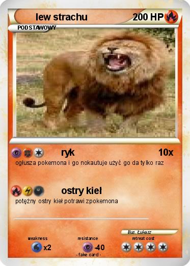 Pokemon lew strachu