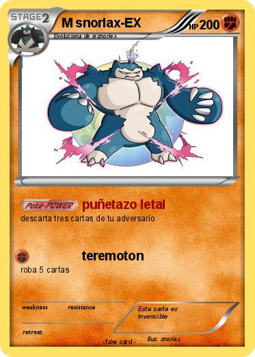 Pokemon M snorlax-EX